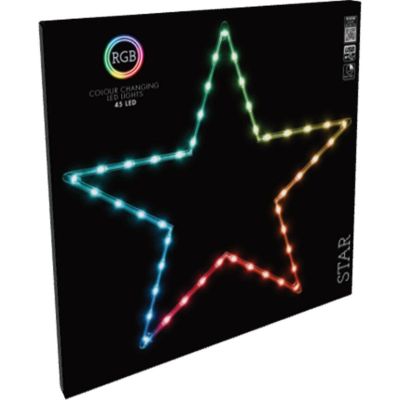 10. DECORATIVE HANGING STAR LAMP 45LED RGB