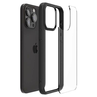 13. Spigen Crystal Hybrid iPhone 15 Pro Case - Black