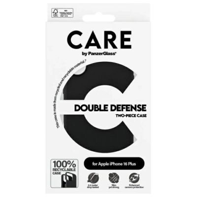 4. CARE by PanzerGlass Feature Double Defense Case for iPhone 16 Plus - Black
