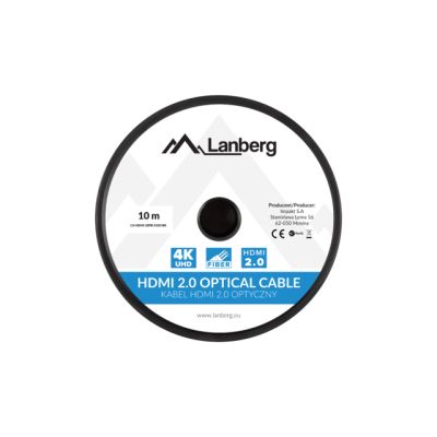 3. LANBERG HDMI CABLE LANBERG HDMI CABLE M/M V2.0 10M OPTICAL AOC BLACK CA-HDMI-20FB-0100-BK
