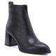 Women's black leather high-heeled ankle boots Vinceza 67057