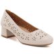 Women's openwork beige block heel pumps Sergio Leone SK180