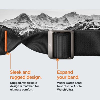 14. Spigen Lite Fit Pro Case with Strap for Apple Watch Ultra 1 / 2 (49mm) - Matte Black