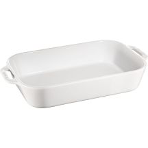 Staub Rectangular Ceramic Platter - 4.5 ltr, White