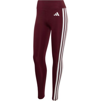 2. Women's adidas Optime Essentials Workout 3-Stripes 7/8 Burgundy Leggings KT3772