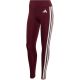 2. Women's adidas Optime Essentials Workout 3-Stripes 7/8 Burgundy Leggings KT3772