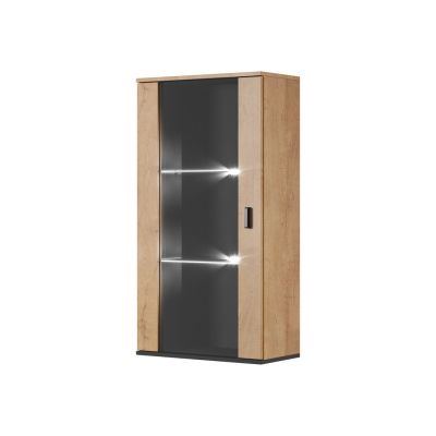 5. SOHO hanging display cabinet, oak lefkas+ black