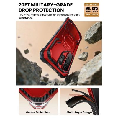 6. Supcase ArmorBox Mag MagSafe Case for Samsung Galaxy S26 Ultra - Red and Black