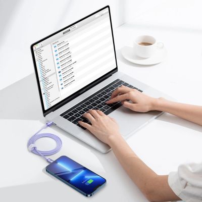9. Baseus CAJY000205 Lightning - USB-C PD cable 20W 480Mb/s 1.2m - purple