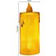 38. DECORATIVE CANDLE 8 CM AMBER WARM WHITE 1 LED