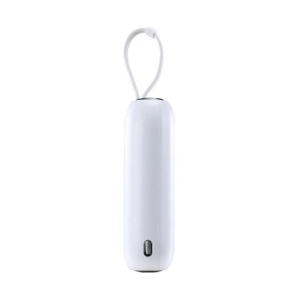 11. Joyroom mini powerbank 10000mAh Colorful Series 22.5W with 2 built-in USB C and Lightning cables white (JR-L012)