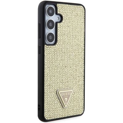 4. Guess Rhinestone Triangle case for Samsung Galaxy S24+ - gold