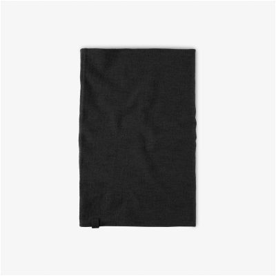 Buff Merino Fleece Neck Gaiter – black