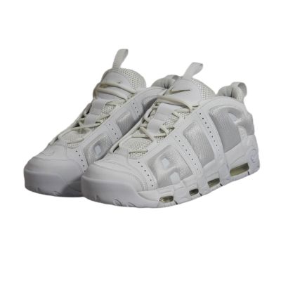 4. Nike Air More Uptempo Low Triple White Men's Sports Shoes - FZ3055-100