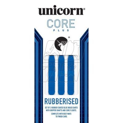 6. Darts steel tip Unicorn Core Plus - Blue Rubberised Brass 21g: 8650 | 23g: 8651 | 25g: 8652