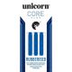 6. Darts steel tip Unicorn Core Plus - Blue Rubberised Brass 21g: 8650 | 23g: 8651 | 25g: 8652