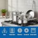 3. ELLE Home ECCS200412A steel cookware set, 12 pieces