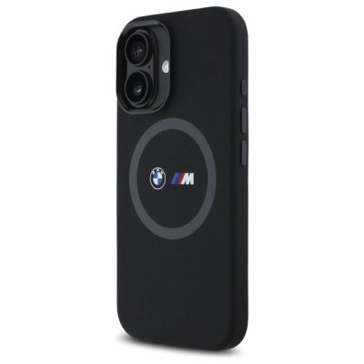 2. BMW M Silicone Printed Ring MagSafe iPhone 16 Case - Black