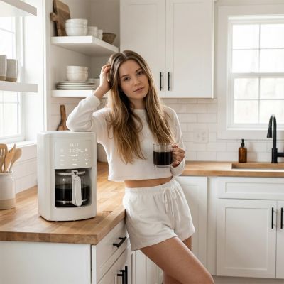 5. ELLE 1.8L drip coffee maker, white