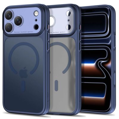 Tech-Protect MagPrime MagSafe CC Case for iPhone 18 Pro / 17 Pro - Matte Navy Blue