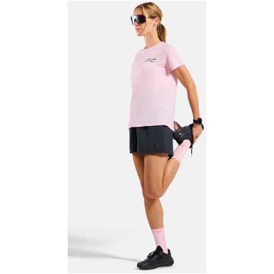 7. Women's short-sleeve ODLO T-shirt crew neck s/s ESSENTIAL PRINT, pink