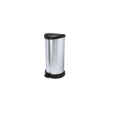 2. Curver Deco Bins 3253922150002 Round Black, Silver