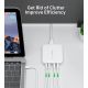 9. Choetech PD8008 100W GaN fast charger 2x USB-A / 2x USB-C - white