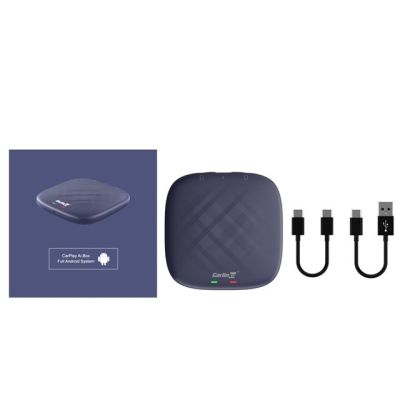 7. CARLINKIT Wireless Adapter AI Box with Android 13 - 8GB + 128GB for original car radios with CarPlay blue