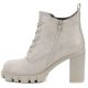 7. Cream women's ankle boots with a block heel M.Daszyński SA218-8