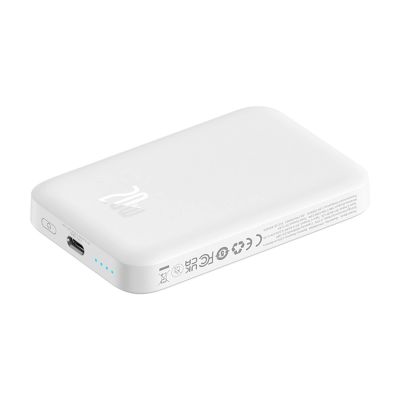 14. Baseus Magnetic Mini Air PPCXM06A 6000mAh 20W Power Bank with Simple Series USB-C Cable - White