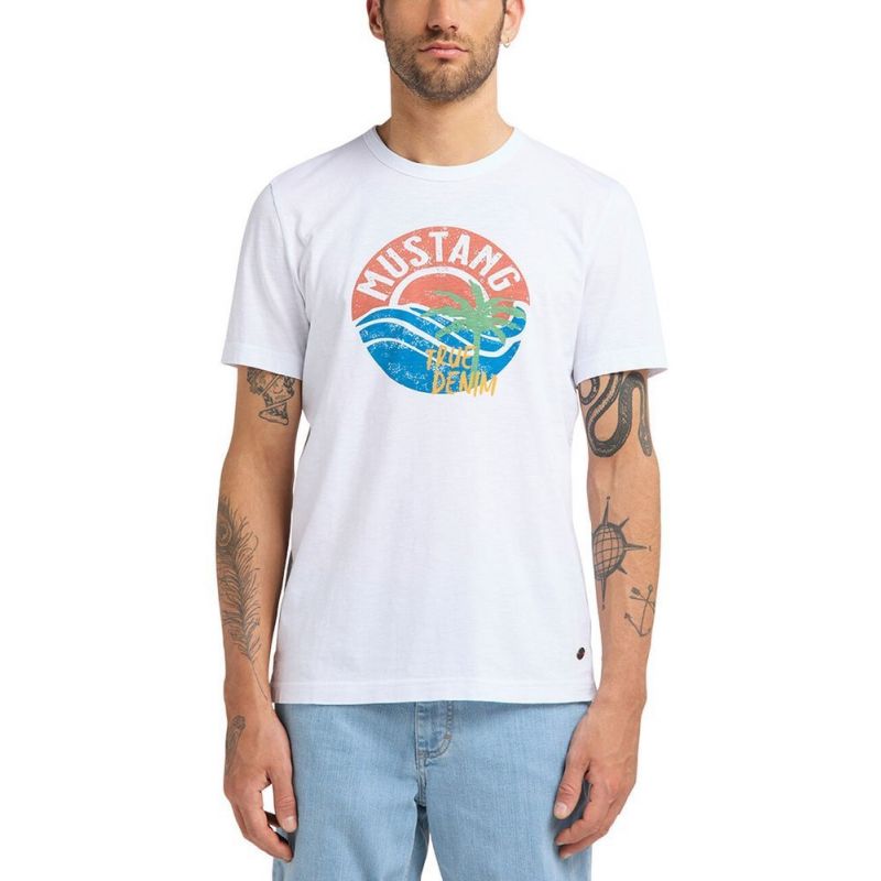 11. Mustang Logo Alex T-shirt M 1009534 2045