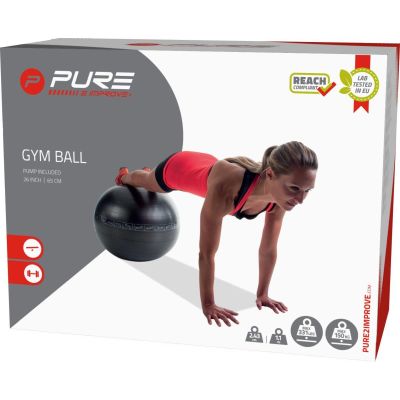5. FITNESS BALL 65CM BLACK PURE 2 IMPROVE