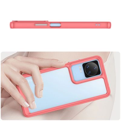 4. Outer Space Case Xiaomi Poco F4 5G cover with a flexible frame red