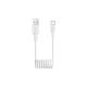 Puro 10W USB-A - USB-C Spiral Cable 1m - White