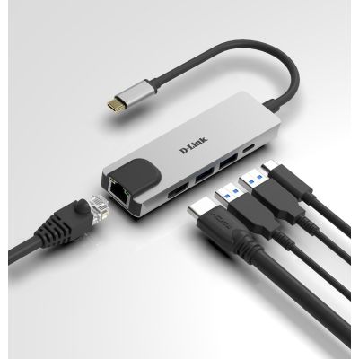 3. D-Link DUB-M520 adapter - Wired - Thunderbolt 3 - 60 W - 10,100,1000 Mbit/s - IEEE 802.3 - IEEE 802.3ab - IEEE 802.3az - IEEE 802.3u - IEEE 802.3x - Aluminum