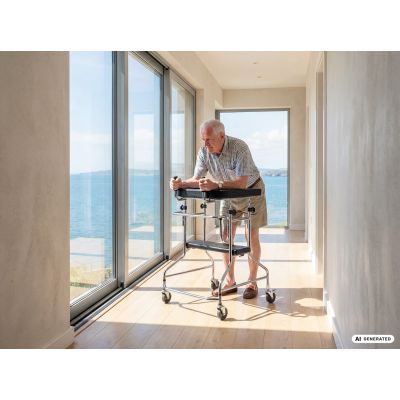 16. High rehabilitation walker, pulpit type
