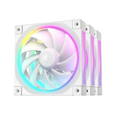 9. Deepcool FL12 fan, white, 3-pack, 120 mm, 2150 RPM, 12 V