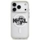 3. Karl Lagerfeld IML Glitter Karl & Choupette Sketch Logo MagSafe Case for iPhone 17 Pro - Clear