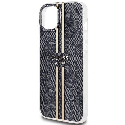 6. Guess IML 4G Gold Stripe case for iPhone 15 Plus / 14 Plus - black