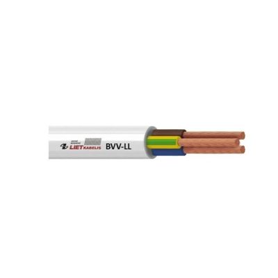 CABLE BVV-LL 3X1.5 WHITE 25M