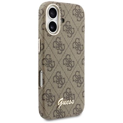 4. Guess 4G Script MagSafe Case for iPhone 17 - Brown
