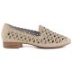 2. Women's leather openwork shoes, beige, Jezzi OL50-1