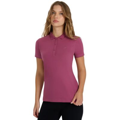 3. Women's polo shirt 4F F554 burgundy 4FWAW25TPTSF554 60S