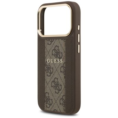 6. Guess 4G Stripe MagSafe case for iPhone 17 Pro - brown