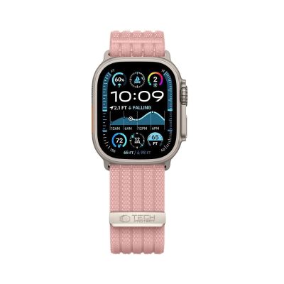 3. Tech-Protect Nylon Sport Band for Apple Watch 44/45/46/49 mm - Light Pink