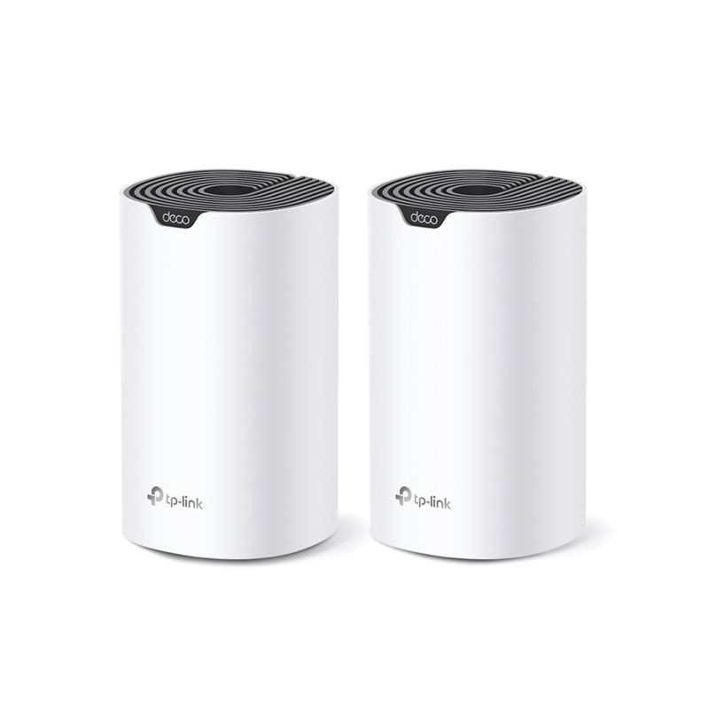 4. TP-LINK | AC1900 Whole Home Wi-Fi System | Deco S7 (2-pack) | 802.11ac | 10/100/1000 Mbps | Ethernet LAN (RJ-45) ports: 1 | Mesh support: Yes | MU-MiMO: Yes | No mobile broadband | Antenna type: Internal