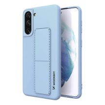 Wozinsky Kickstand Case Silicone Case with Stand Samsung Galaxy S21+ 5G Light Blue