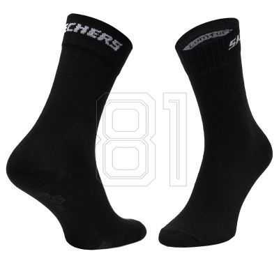 2. Skechers 3PPK Mesh Ventilation Socks SK41040-9999 Black 35-38