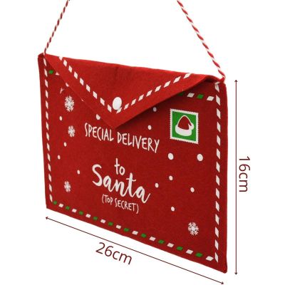 4. CHRISTMAS ENVELOPE LETTER TO SANTA CLAUS FELT 26x16CM SPECIAL DELIVERY