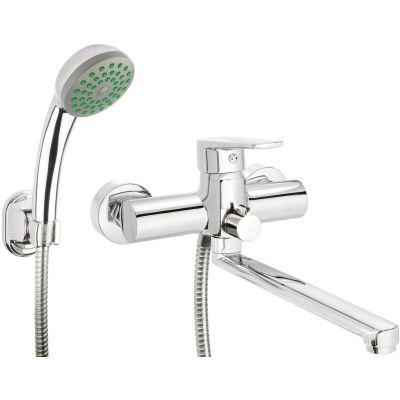 Wall-mounted washbasin and bathtub faucet with shower set BUT_057M 5907650826361